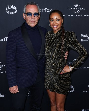 Photo for Monte Lipman and wife Angelina Lipman arrive at Universal Music Group's 2024 66th GRAMMY Awards After Party held at nya studios WEST on February 4, 2024 in Hollywood, Los Angeles, California, United States. - Royalty Free Image