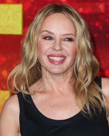 Photo for Kylie Minogue arrives at the Los Angeles Premiere Of Paramount Pictures' 'Bob Marley: One Love' held at the Regency Village Theatre on February 6, 2024 in Westwood, Los Angeles, California, United States. - Royalty Free Image