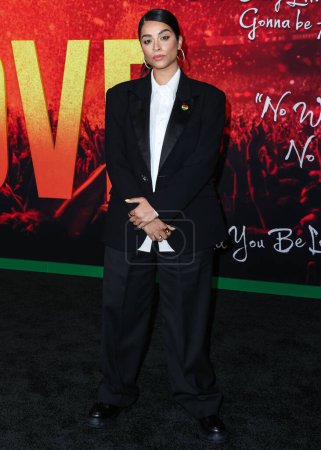 Photo for Lilly Singh arrives at the Los Angeles Premiere Of Paramount Pictures' 'Bob Marley: One Love' held at the Regency Village Theatre on February 6, 2024 in Westwood, Los Angeles, California, United States. - Royalty Free Image