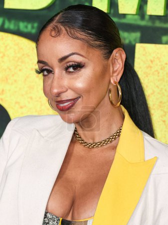 Photo for Mya arrives at the Los Angeles Premiere Of Paramount Pictures' 'Bob Marley: One Love' held at the Regency Village Theatre on February 6, 2024 in Westwood, Los Angeles, California, United States. - Royalty Free Image