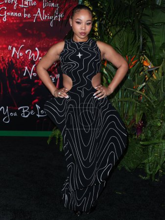 Photo for Mystic Marley arrives at the Los Angeles Premiere Of Paramount Pictures' 'Bob Marley: One Love' held at the Regency Village Theatre on February 6, 2024 in Westwood, Los Angeles, California, United States. - Royalty Free Image