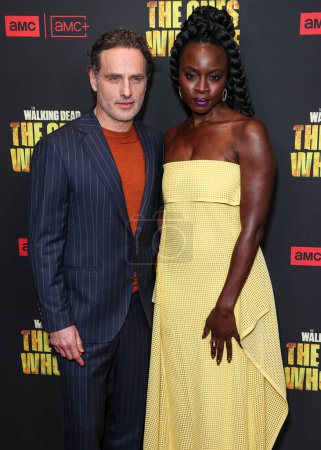 Photo for Andrew Lincoln and Danai Gurira arrive at the Los Angeles Premiere Of AMC+'s 'The Walking Dead: The Ones Who Live' Season 1 held at the Linwood Dunn Theater at the Pickford Center for Motion Picture Study on February 7, 2024 in Hollywood, Los Angeles - Royalty Free Image