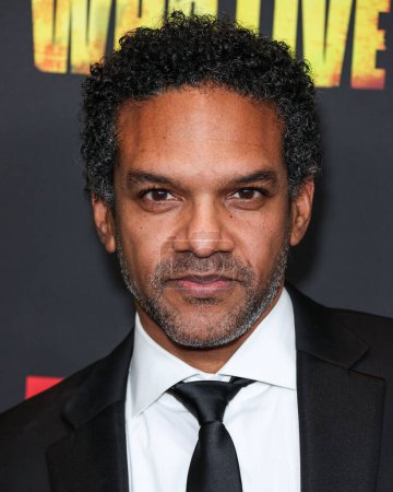 Photo for Khary Payton arrives at the Los Angeles Premiere Of AMC+'s 'The Walking Dead: The Ones Who Live' Season 1 held at the Linwood Dunn Theater at the Pickford Center for Motion Picture Study on February 7, 2024 in Hollywood, Los Angeles, California, USA - Royalty Free Image