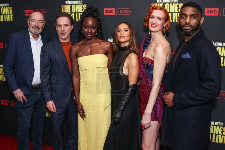 Photo for Terry O'Quinn, Andrew Lincoln, Danai Gurira, Lesley-Ann Brandt, Breeda Wool and Craig Tate arrive at the Los Angeles Premiere Of AMC+'s 'The Walking Dead: The Ones Who Live' Season 1 held at the Linwood Dunn Theater at the Pickford Center - Royalty Free Image