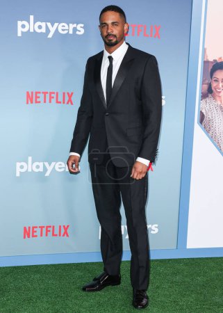 Foto de Damon Wayans Jr. llega al estreno de 'Players' de Netflix en Los Ángeles, celebrado en The Egyptian Theatre Hollywood el 8 de febrero de 2024 en Hollywood, Los Ángeles, California, Estados Unidos. - Imagen libre de derechos