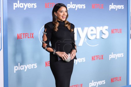 Photo for Gina Rodriguez arrives at the Los Angeles Premiere Of Netflix's 'Players' held at The Egyptian Theatre Hollywood on February 8, 2024 in Hollywood, Los Angeles, California, United States. - Royalty Free Image