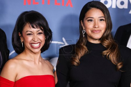 Téléchargez les photos : Liza Koshy et Gina Rodriguez arrivent au Los Angeles Premiere Of Netflix's 'Players' au Egyptian Theatre Hollywood le 8 février 2024 à Hollywood, Los Angeles, Californie, États-Unis. - en image libre de droit