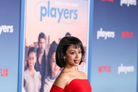 Photo for Liza Koshy arrives at the Los Angeles Premiere Of Netflix's 'Players' held at The Egyptian Theatre Hollywood on February 8, 2024 in Hollywood, Los Angeles, California, United States. - Royalty Free Image