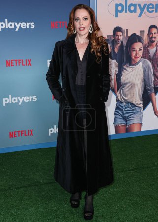 Photo for Whit Anderson arrives at the Los Angeles Premiere Of Netflix's 'Players' held at The Egyptian Theatre Hollywood on February 8, 2024 in Hollywood, Los Angeles, California, United States. - Royalty Free Image