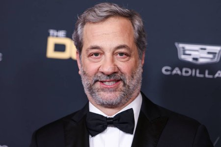 Photo for Judd Apatow arrives at the 76th Annual Directors Guild Of America (DGA) Awards held at The Beverly Hilton Hotel on February 10, 2024 in Beverly Hills, Los Angeles, California, United States. - Royalty Free Image