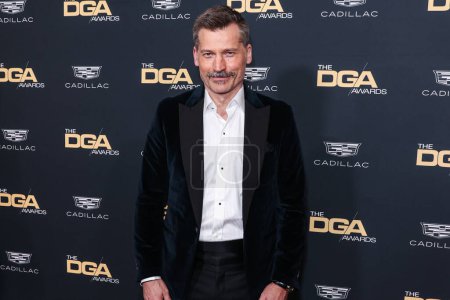 Photo for Nikolaj Coster-Waldau arrives at the 76th Annual Directors Guild Of America (DGA) Awards held at The Beverly Hilton Hotel on February 10, 2024 in Beverly Hills, Los Angeles, California, United States. - Royalty Free Image