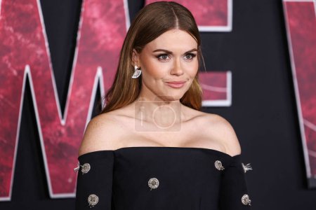 Photo for Holland Roden arrives at the World Premiere Of Columbia Pictures' 'Madame Web' held at the Regency Village Theatre on February 12, 2024 in Westwood, Los Angeles, California, United States. - Royalty Free Image