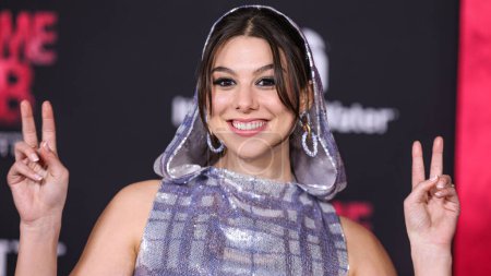 Photo for Kira Kosarin arrives at the World Premiere Of Columbia Pictures' 'Madame Web' held at the Regency Village Theatre on February 12, 2024 in Westwood, Los Angeles, California, United States. - Royalty Free Image