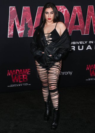 Photo for Lauren Jauregui arrives at the World Premiere Of Columbia Pictures' 'Madame Web' held at the Regency Village Theatre on February 12, 2024 in Westwood, Los Angeles, California, United States. - Royalty Free Image
