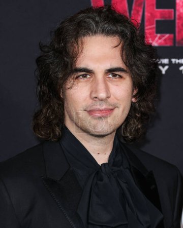 Photo for Nick Simmons arrives at the World Premiere Of Columbia Pictures' 'Madame Web' held at the Regency Village Theatre on February 12, 2024 in Westwood, Los Angeles, California, United States. - Royalty Free Image