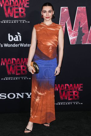 Photo for Sophie Tweed-Simmons arrives at the World Premiere Of Columbia Pictures' 'Madame Web' held at the Regency Village Theatre on February 12, 2024 in Westwood, Los Angeles, California, United States. - Royalty Free Image