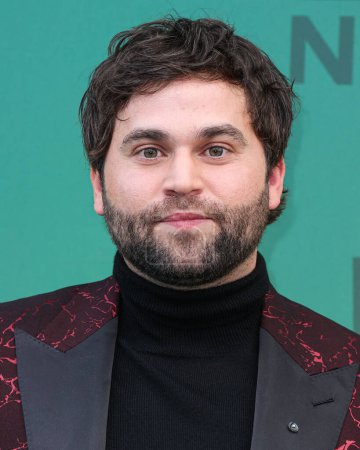 Photo for Jake Borelli arrives at the 49th Annual People's Choice Awards 2024 held at The Barker Hangar on February 18, 2024 in Santa Monica, Los Angeles, California, United States. - Royalty Free Image