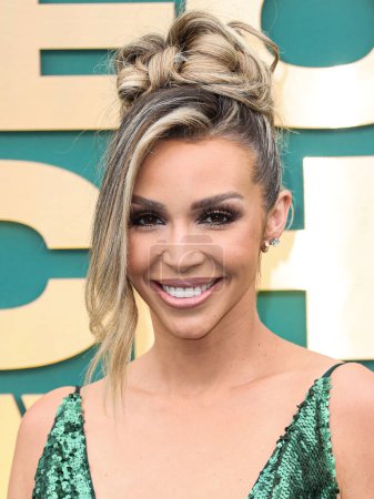 Photo for Scheana Shay arrives at the 49th Annual People's Choice Awards 2024 held at The Barker Hangar on February 18, 2024 in Santa Monica, Los Angeles, California, United States. - Royalty Free Image