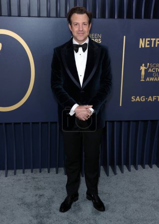 Téléchargez les photos : Jason Sudeikis arrive à la 30e cérémonie annuelle des Screen Actors Guild Awards au Shrine Auditorium and Expo Hall le 24 février 2024 à Los Angeles, Californie, États-Unis. - en image libre de droit