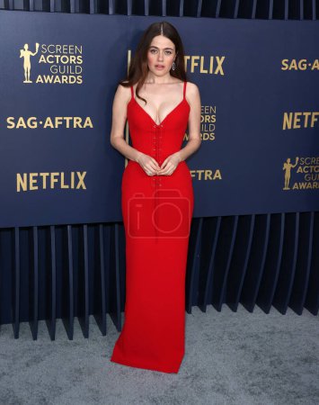 Photo for Molly Gordon arrives at the 30th Annual Screen Actors Guild Awards held at the Shrine Auditorium and Expo Hall on February 24, 2024 in Los Angeles, California, United States. - Royalty Free Image