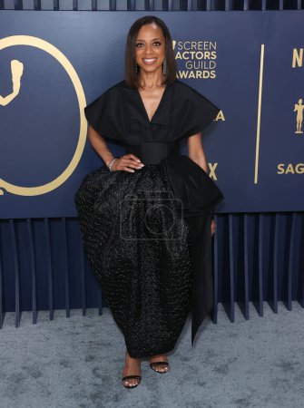 Photo for Nischelle Turner arrives at the 30th Annual Screen Actors Guild Awards held at the Shrine Auditorium and Expo Hall on February 24, 2024 in Los Angeles, California, United States. - Royalty Free Image