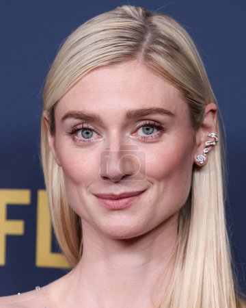 Photo for Elizabeth Debicki, winner of the Outstanding Performance by a Female Actor in a Drama Series award for 'The Crown' poses in the press room at the 30th Annual Screen Actors Guild Awards held at the Shrine Auditorium and Expo Hall on February 24, 2024 - Royalty Free Image