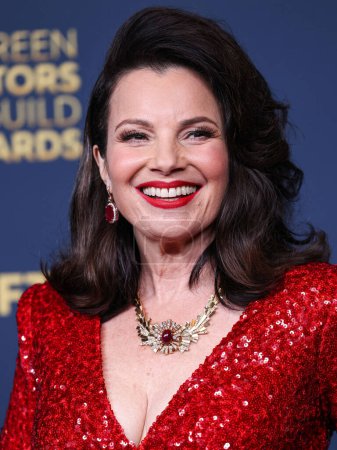 Photo for Fran Drescher poses in the press room at the 30th Annual Screen Actors Guild Awards held at the Shrine Auditorium and Expo Hall on February 24, 2024 in Los Angeles, California, United States. - Royalty Free Image