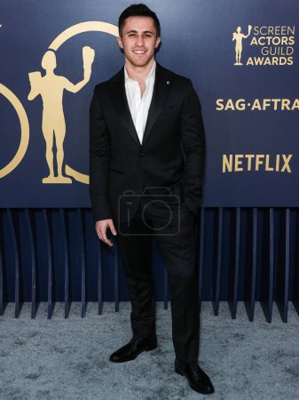 Photo for Chris Olsen arrives at the 30th Annual Screen Actors Guild Awards held at the Shrine Auditorium and Expo Hall on February 24, 2024 in Los Angeles, California, United States. (Photo by Xavier Collin/Image Press Agency) - Royalty Free Image