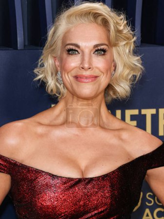 Photo for Hannah Waddingham wearing Tony Ward arrives at the 30th Annual Screen Actors Guild Awards held at the Shrine Auditorium and Expo Hall on February 24, 2024 in Los Angeles, California, United States. - Royalty Free Image