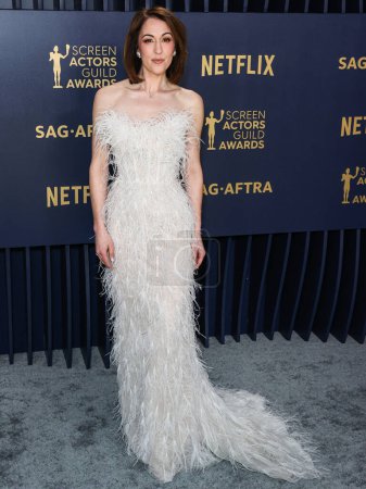 Photo for Kelley Curran arrives at the 30th Annual Screen Actors Guild Awards held at the Shrine Auditorium and Expo Hall on February 24, 2024 in Los Angeles, California, United States. - Royalty Free Image