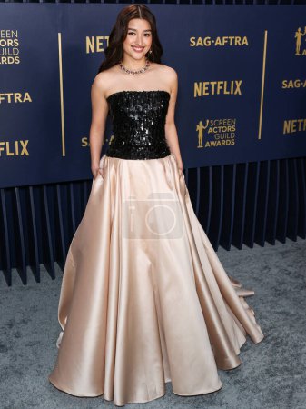 Téléchargez les photos : Liza Soberano arrive à la 30e cérémonie annuelle des Screen Actors Guild Awards au Shrine Auditorium and Expo Hall le 24 février 2024 à Los Angeles, Californie, États-Unis. - en image libre de droit