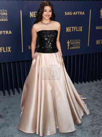 Photo for Liza Soberano arrives at the 30th Annual Screen Actors Guild Awards held at the Shrine Auditorium and Expo Hall on February 24, 2024 in Los Angeles, California, United States. - Royalty Free Image