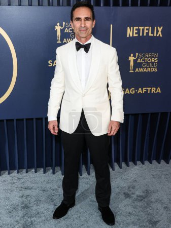 Photo for Nestor Carbonell arrives at the 30th Annual Screen Actors Guild Awards held at the Shrine Auditorium and Expo Hall on February 24, 2024 in Los Angeles, California, United States. - Royalty Free Image