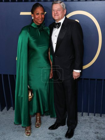 Photo for Nicole Avant and husband Ted Sarandos arrive at the 30th Annual Screen Actors Guild Awards held at the Shrine Auditorium and Expo Hall on February 24, 2024 in Los Angeles, California, United States. - Royalty Free Image