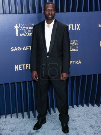 Photo for Omar Sy arrives at the 30th Annual Screen Actors Guild Awards held at the Shrine Auditorium and Expo Hall on February 24, 2024 in Los Angeles, California, United States. - Royalty Free Image