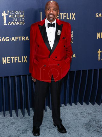 Photo for William Stanford Davis arrives at the 30th Annual Screen Actors Guild Awards held at the Shrine Auditorium and Expo Hall on February 24, 2024 in Los Angeles, California, United States. - Royalty Free Image