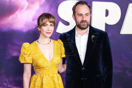 Photo for Emma D. Miller and Colby Day arrive at the Los Angeles Special Screening Of Netflix's 'Spaceman' held at The Egyptian Theatre Hollywood on February 26, 2024 in Hollywood, Los Angeles, California, United States. - Royalty Free Image