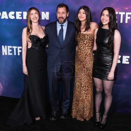Photo for Jackie Sandler, Adam Sandler, Sunny Sandler and Sadie Sandler arrive at the Los Angeles Special Screening Of Netflix's 'Spaceman' held at The Egyptian Theatre Hollywood on February 26, 2024 in Hollywood, Los Angeles, California, United States. - Royalty Free Image