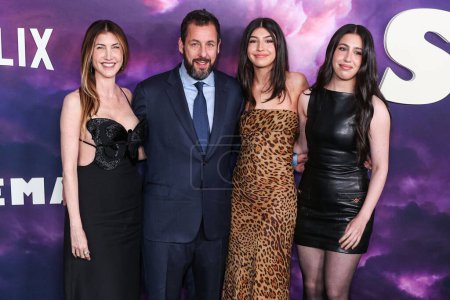 Photo for Jackie Sandler, Adam Sandler, Sunny Sandler and Sadie Sandler arrive at the Los Angeles Special Screening Of Netflix's 'Spaceman' held at The Egyptian Theatre Hollywood on February 26, 2024 in Hollywood, Los Angeles, California, United States. - Royalty Free Image