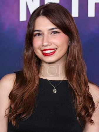Photo for Monika Gobaira arrives at the Los Angeles Special Screening Of Netflix's 'Spaceman' held at The Egyptian Theatre Hollywood on February 26, 2024 in Hollywood, Los Angeles, California, United States. - Royalty Free Image