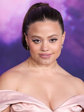 Photo for Sarah Jeffery arrives at the Los Angeles Special Screening Of Netflix's 'Spaceman' held at The Egyptian Theatre Hollywood on February 26, 2024 in Hollywood, Los Angeles, California, United States. - Royalty Free Image