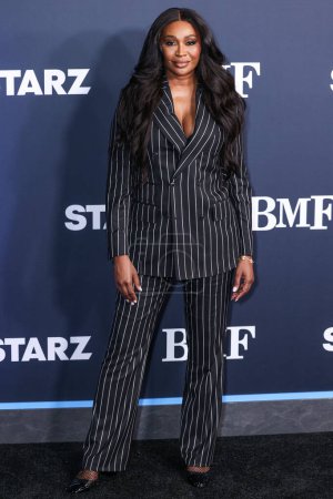 Photo for Cynthia Bailey arrives at the Los Angeles Premiere Of STARZ' 'BMF' (Black Mafia Family) Season 3 held at the Hollywood Athletic Club on February 29, 2024 in Hollywood, Los Angeles, California, United States. - Royalty Free Image