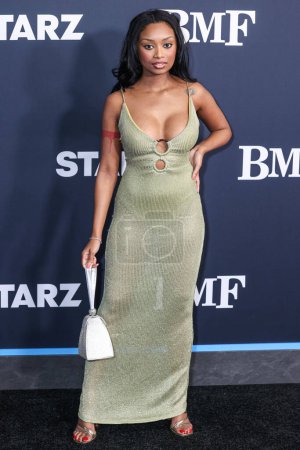 Photo for Desiree Mitchell arrives at the Los Angeles Premiere Of STARZ' 'BMF' (Black Mafia Family) Season 3 held at the Hollywood Athletic Club on February 29, 2024 in Hollywood, Los Angeles, California, United States. - Royalty Free Image