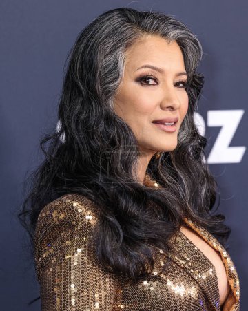 Photo for Kelly Hu arrives at the Los Angeles Premiere Of STARZ' 'BMF' (Black Mafia Family) Season 3 held at the Hollywood Athletic Club on February 29, 2024 in Hollywood, Los Angeles, California, United States. - Royalty Free Image
