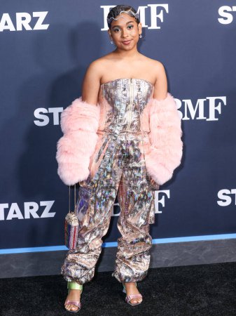 Photo for Laila arrives at the Los Angeles Premiere Of STARZ' 'BMF' (Black Mafia Family) Season 3 held at the Hollywood Athletic Club on February 29, 2024 in Hollywood, Los Angeles, California, United States. - Royalty Free Image