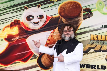 Téléchargez les photos : Jack Black arrive à la première mondiale de DreamWorks Animation And Universal Pictures '' Kung Fu Panda 4 'tenue à AMC The Grove 14 le 3 mars 2024 à Los Angeles, Californie, États-Unis. - en image libre de droit