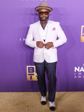 Photo for Carl Anthony Payne II arrives at the 55th Annual NAACP Image Awards held at the Shrine Auditorium and Expo Hall on March 16, 2024 in Los Angeles, California, United States. - Royalty Free Image