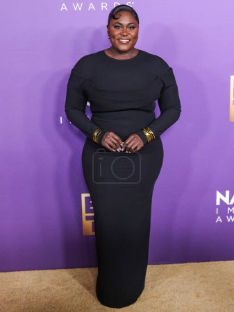 Photo for Danielle Brooks arrives at the 55th Annual NAACP Image Awards held at the Shrine Auditorium and Expo Hall on March 16, 2024 in Los Angeles, California, United States. - Royalty Free Image