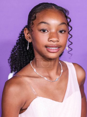 Photo for Graceyn Hollingsworth arrives at the 55th Annual NAACP Image Awards held at the Shrine Auditorium and Expo Hall on March 16, 2024 in Los Angeles, California, United States. - Royalty Free Image