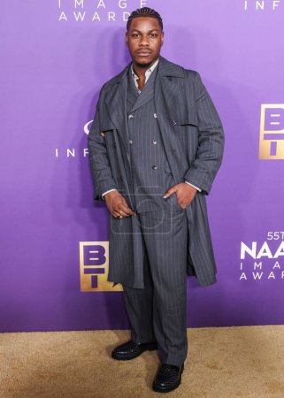 Photo for John Boyega arrives at the 55th Annual NAACP Image Awards held at the Shrine Auditorium and Expo Hall on March 16, 2024 in Los Angeles, California, United States. - Royalty Free Image